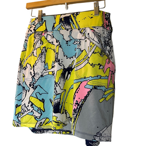 Colorful Abstract Print Skirt small